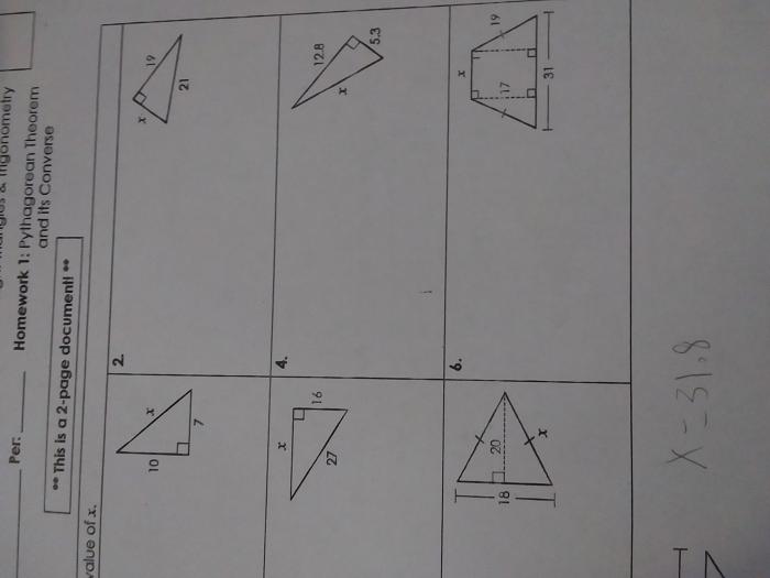 Unit 8 right triangles and trigonometry homework 1