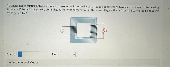 A transformer consisting of two coils wrapped